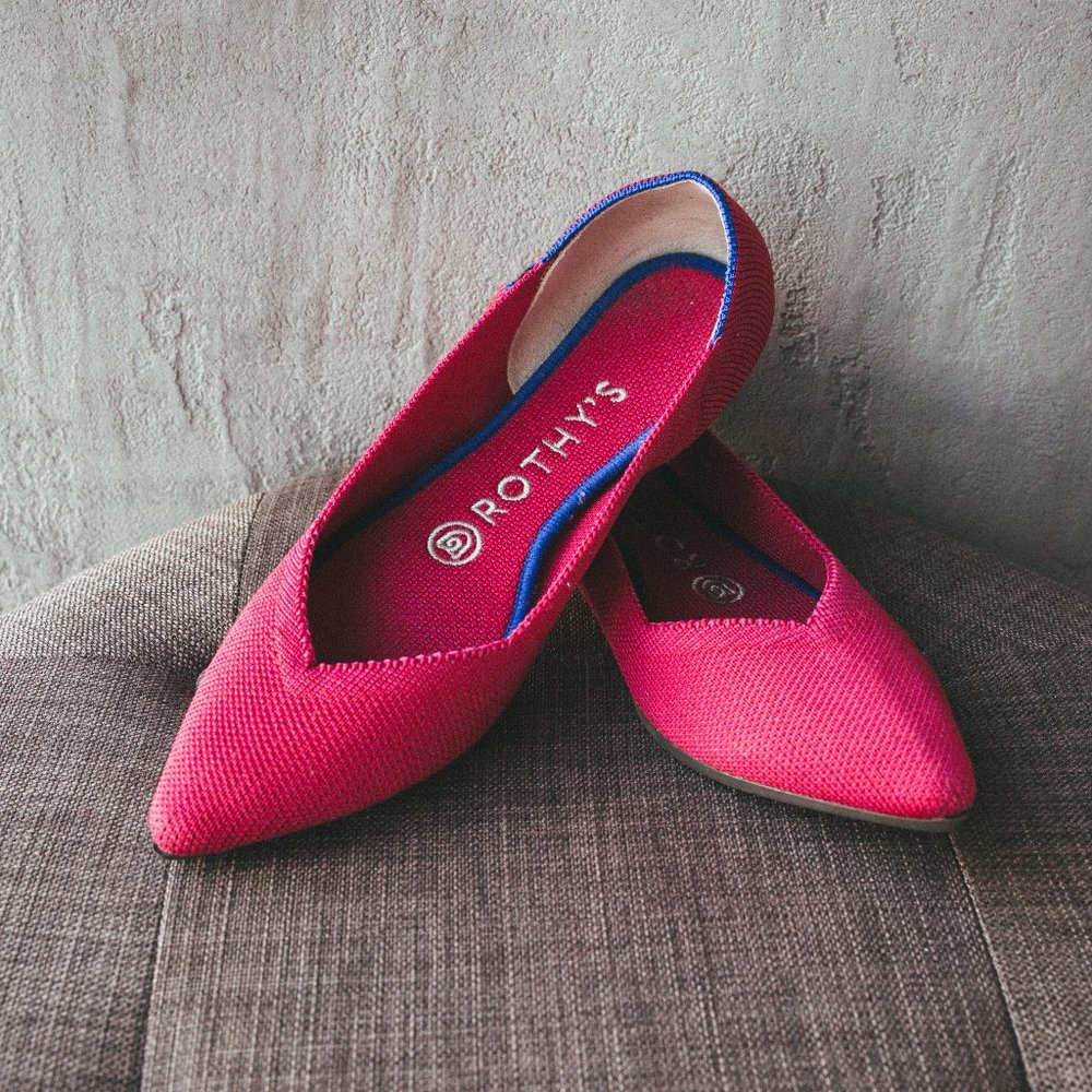 Rothy's Hot Pink Point size 6.5